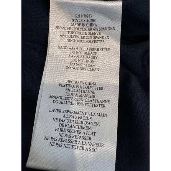 New Alex Evenings Women's Size 14 Embellished Short Sheath Cocktail Dress Navy - Picture 11 of 11